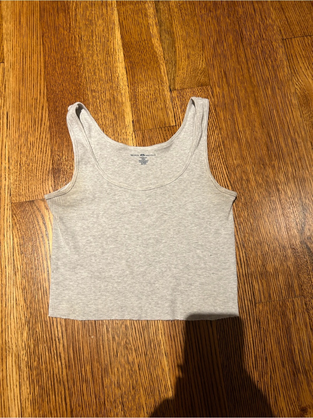 Brandy Melville Gray Sheena Cropped Tank Top